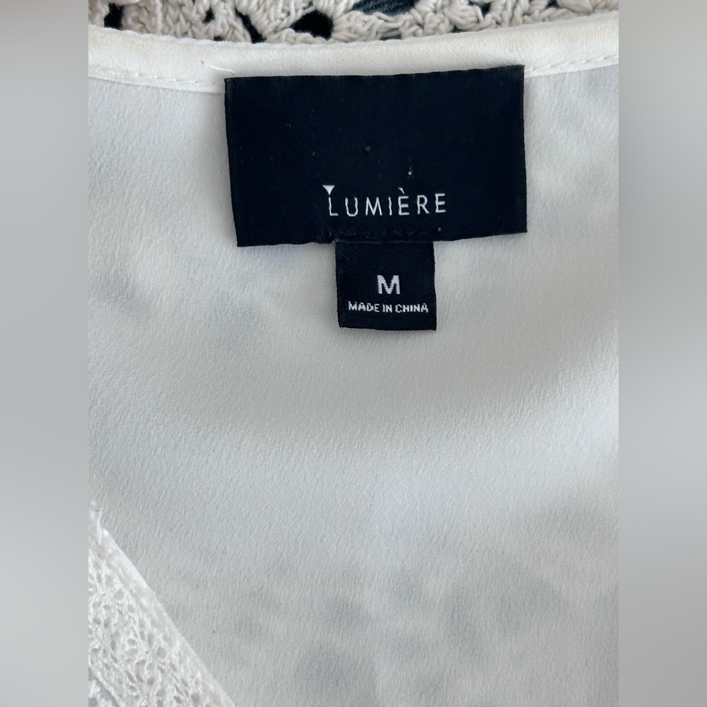 White Lumiere embroidered dress Top